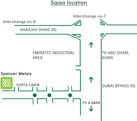 Spencer Metals - Sajaa location map